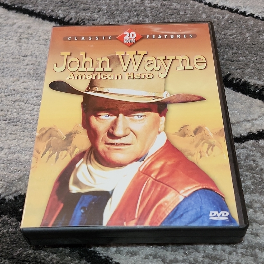 JOHN WAYNE AMERICAN HERO CLASSIC 20 MOVIES DVD SET-OF-3 2008 WESTERN